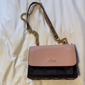 Coach Pink and Black Crossbody Bag